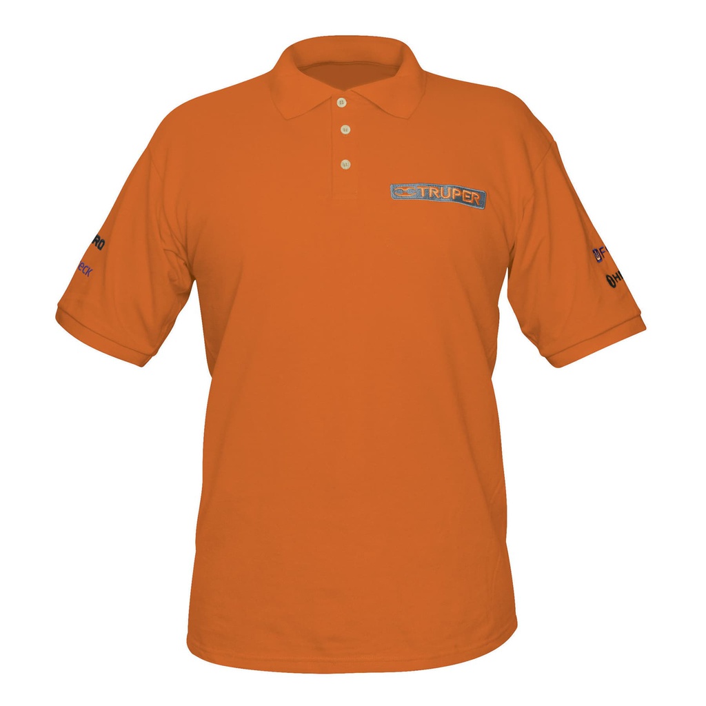 Playera polo para hombre, naranja, M, Truper