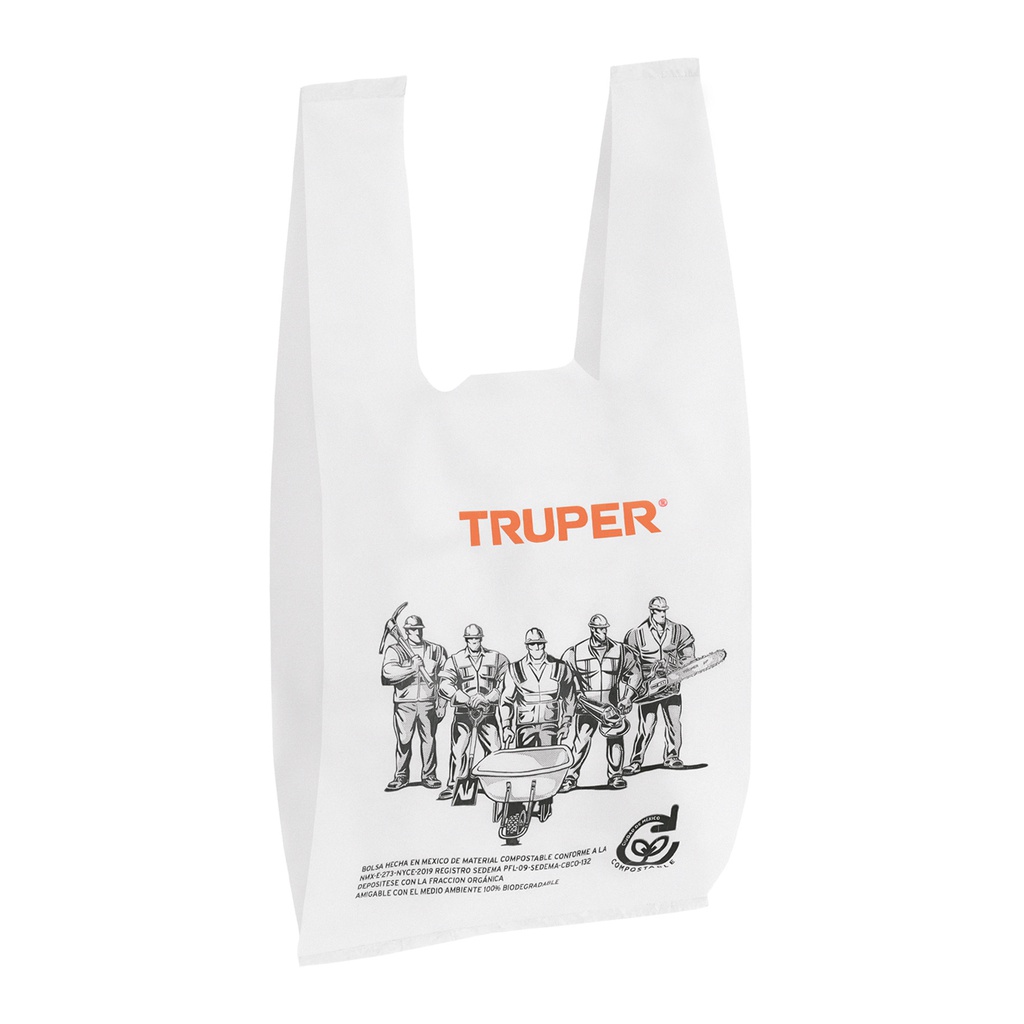 100 bolsas plasticas biodegradables de 20 x 40 cm, Truper