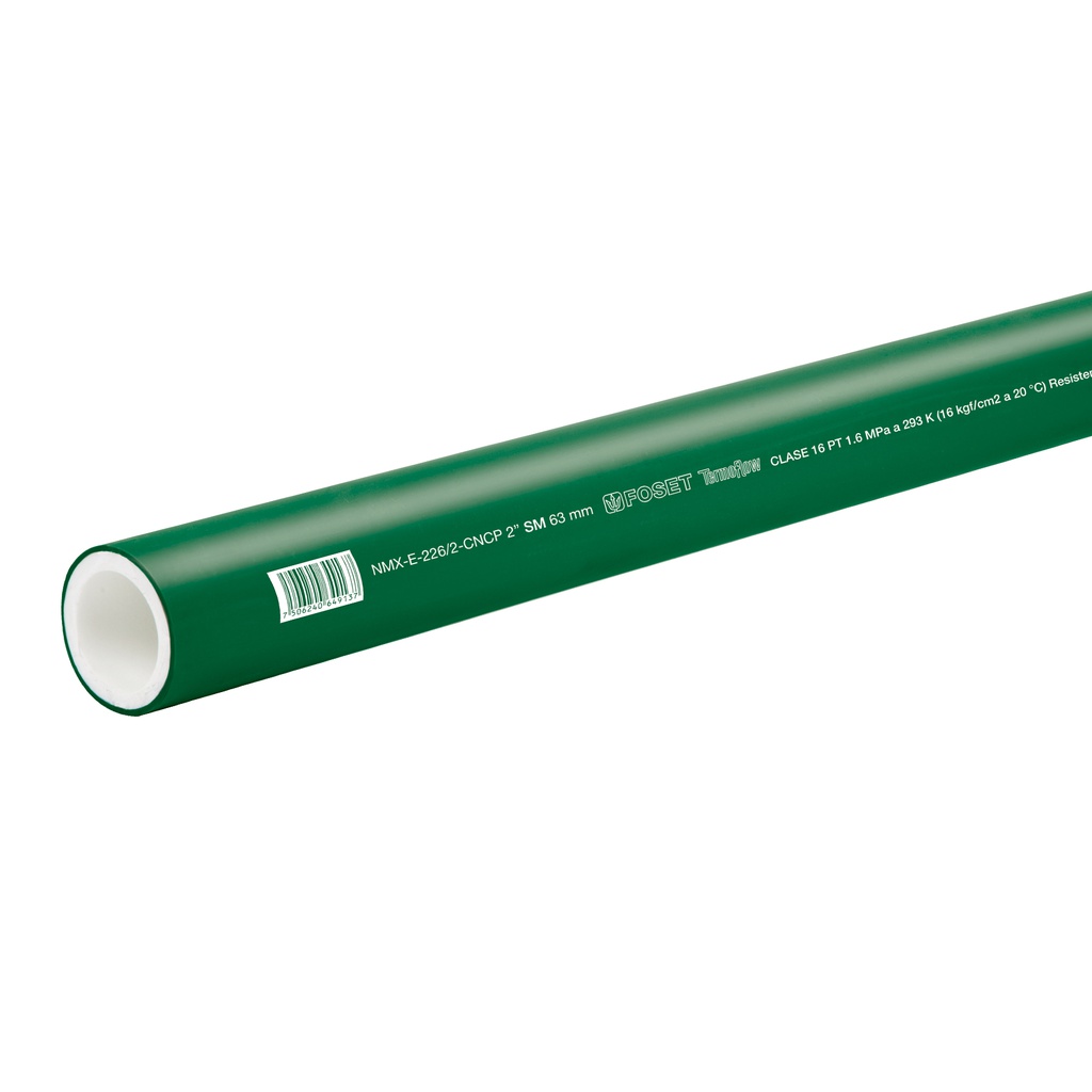 Tubo de 2' de PPR hidraulico de 4 m, Foset