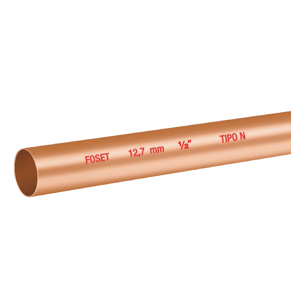 Tubo de 1/2' de cobre tipo 'N' , de 3 m, Foset