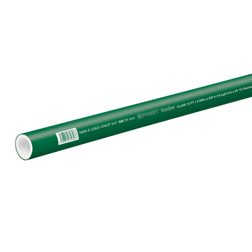 Tubo de 3/4' de PPR hidraulico de 4 m, Foset
