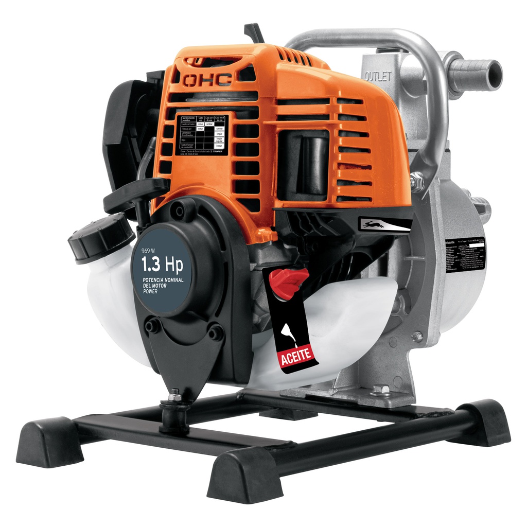 Motobomba autocebante 1' x 1' a gasolina 1-1/3 HP, Truper