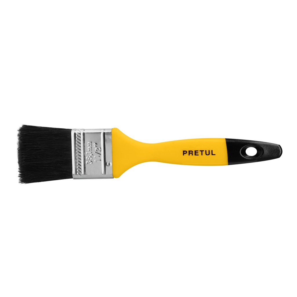 Brocha uso general de 1-1/2' con mango de plastico, Pretul