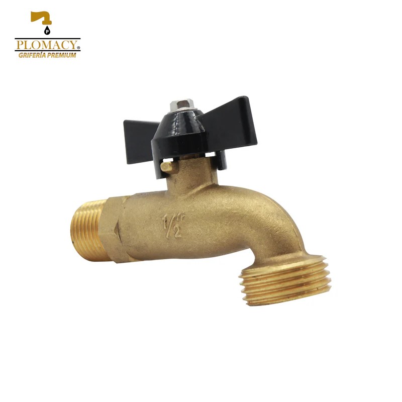 Llave Jardin con Mariposa 1/2&quot; 100% Laton Plomacy  (JEM13)