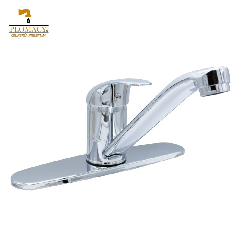 Mezcladora MonoMando Para Fregadero 8&quot; Laton Con Acabado Cromo Plomacy (MMF8)