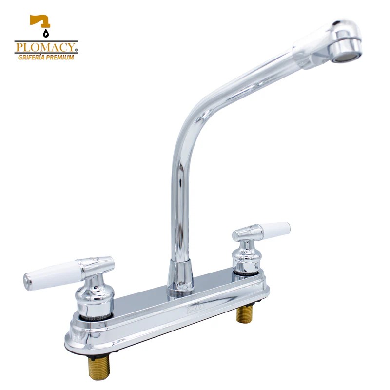 Mezcladora Para Fregadero 8" Hibrida Maneral Tipo Palanca  Plomacy (PM8PP)