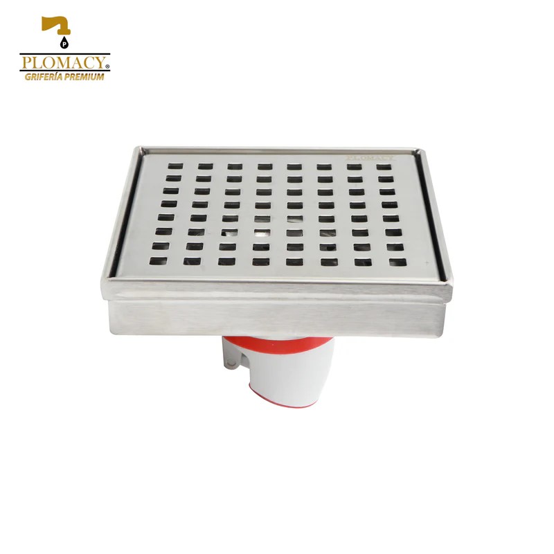 Resumidero Premium 4&quot; X 4&quot; Acero Inoxidable 304 con Sistema Anti-Cucarachas Plomacy (RP4X4)