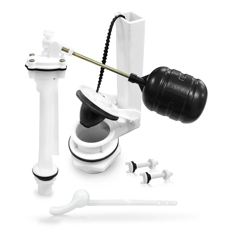 Herraje WC Mini-Max 2&quot; x  8&quot; Palanca Blanca Sin Esponjoso (9400)