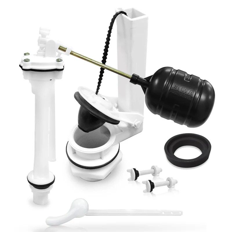 Herraje WC Mini-Max 2&quot; x  8&quot; Palanca Blanca y Esponjoso  (9408)