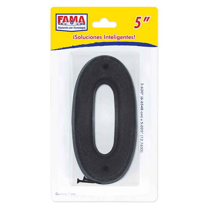 Numero Para Exterior  &quot;0&quot;  en Blister  (2210)