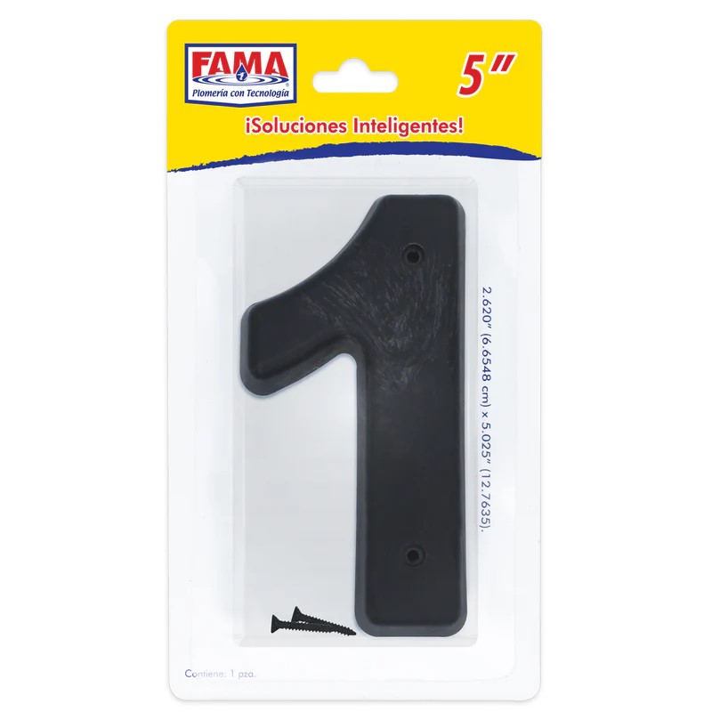 Numero Para Exterior  "1"  en Blister  (2211)