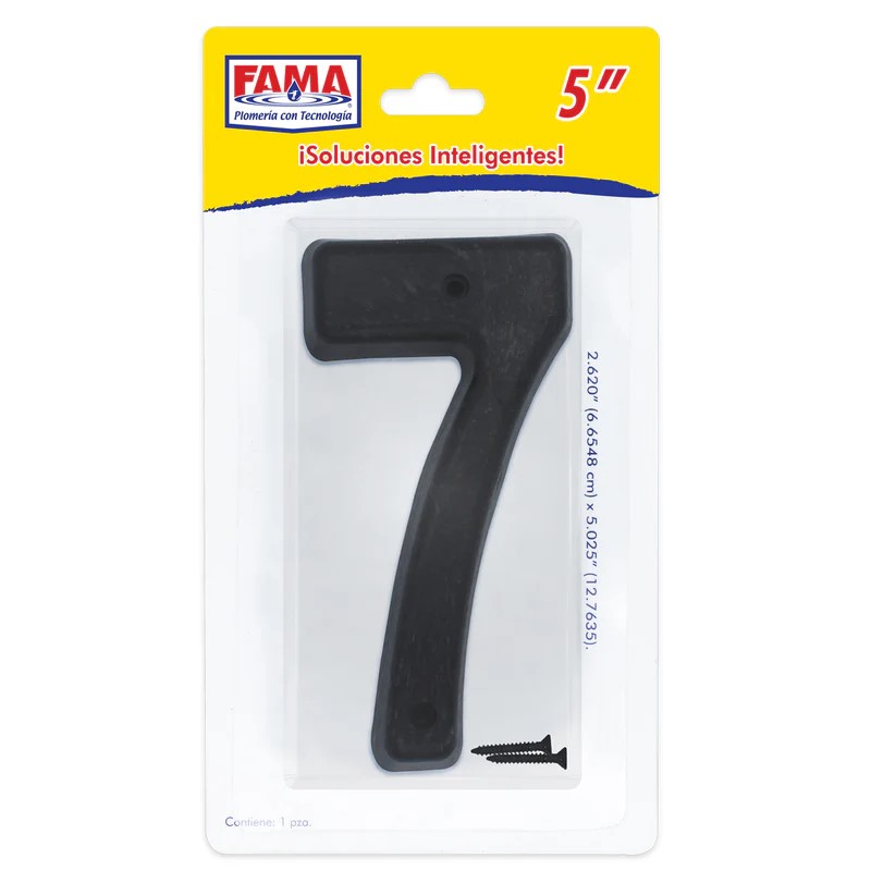 Numero Para Exterior  "7"  en Blister  (2217)