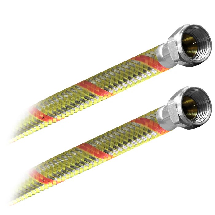 FamaFlex Poliacero Para Gas 3/8" x 3/8" x 150cm.-60" (3972)