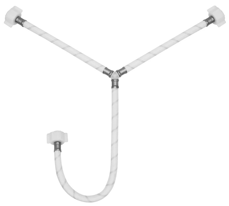 FamaFlex Poli-Acetal Para Agua Potable TEE 1/2&quot; AM x 1/2&quot; AM x 1/2&quot; AM X 55cm.-22&quot;  (3588)