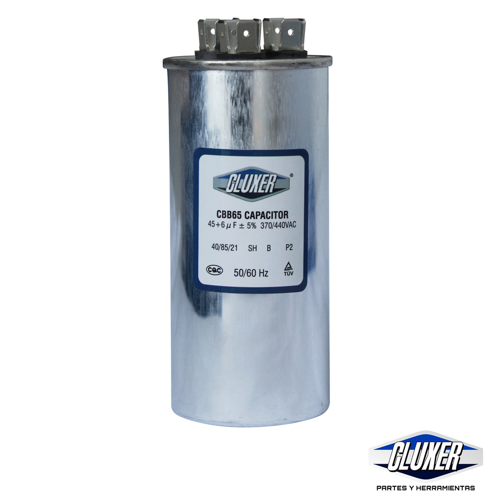 1 Capacitor Trabajo 45/6mf Dual 440vac-370vac +-5% 50/60hz