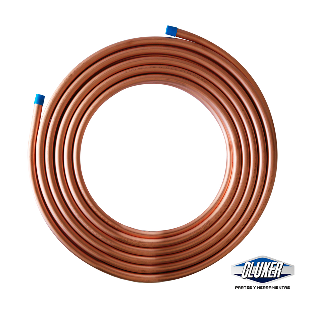 1 Tubo Cobre Flexible 3/4 PuLG 15.24 Mts  Cluxer