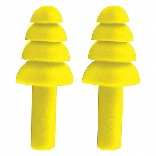 TAPON AMARILLO REUTILIZABLE 27DB, SIN CORDON, BOLSA C/1 PAR, CAJA M. 1,000 PARES