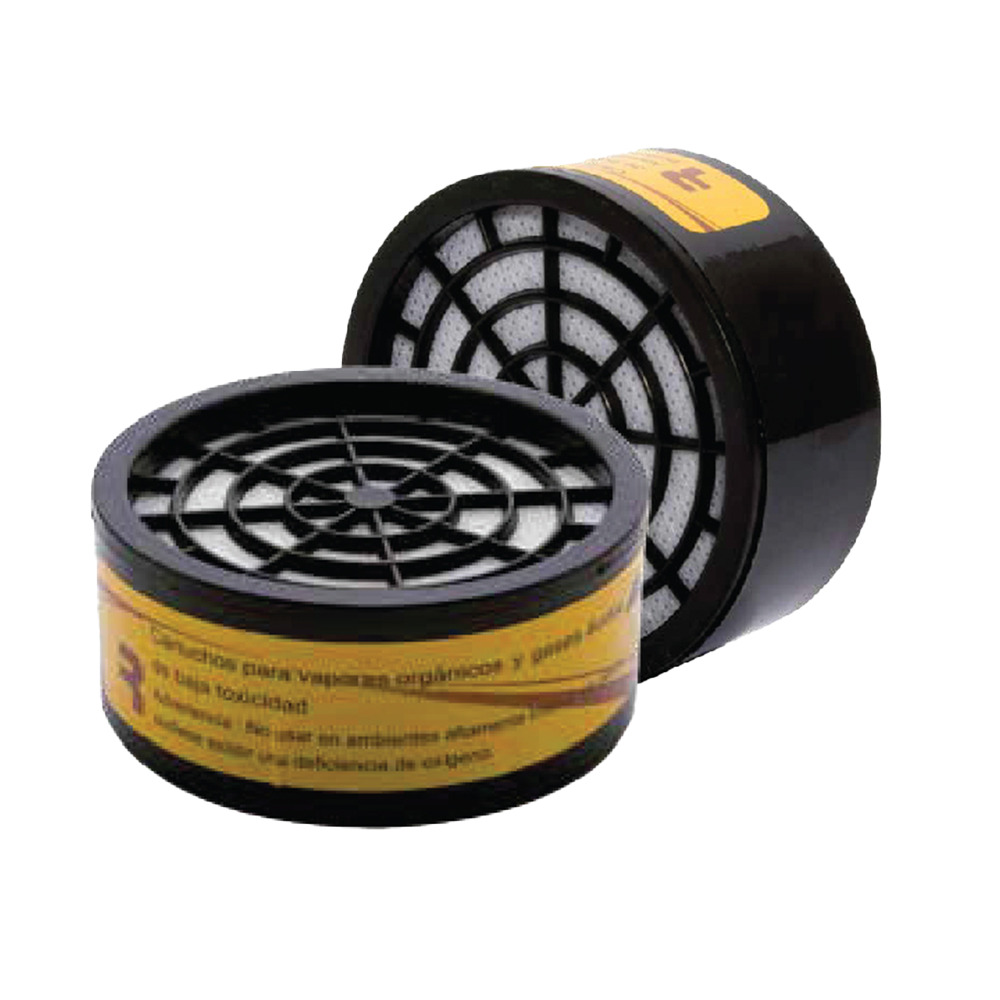 CARTUCHO FILTRANTE PARA VAPORES ORGANICOS Y GASES ACIDOS.