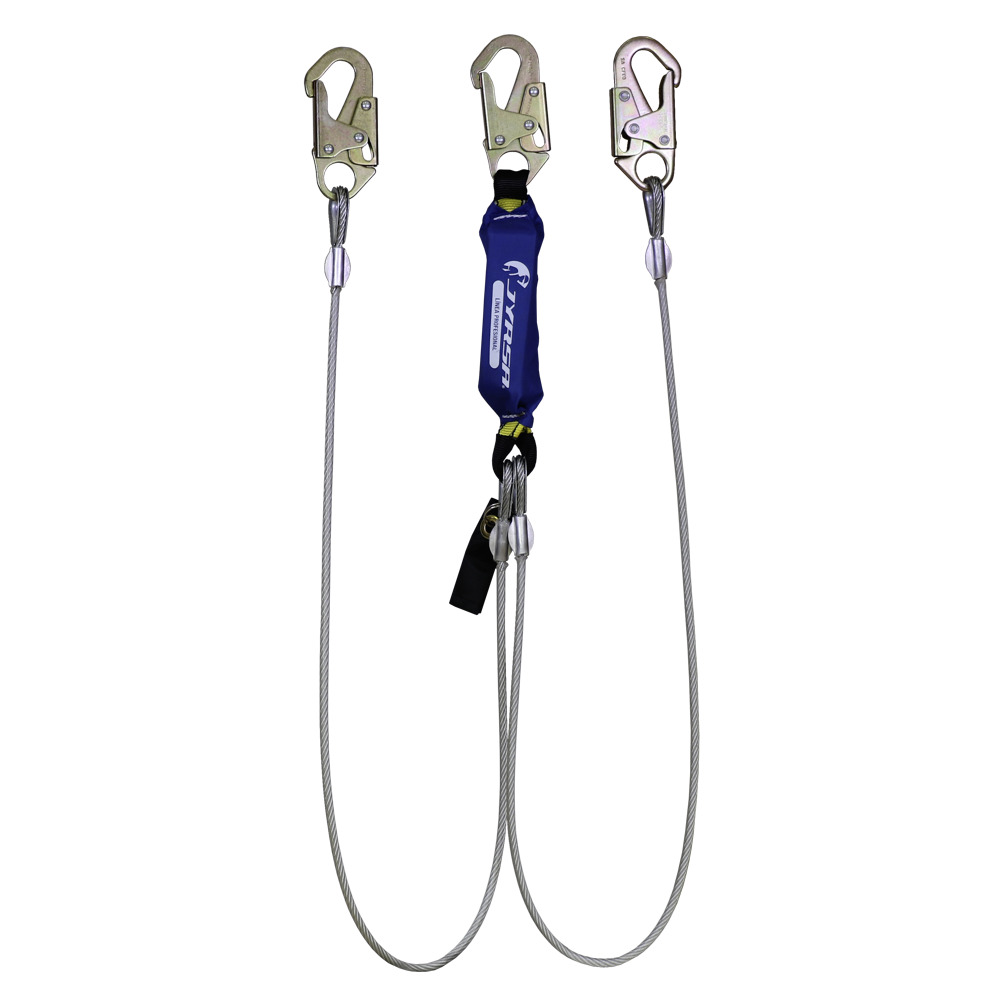 AMORTIGUADOR CON CABLE DE ACERO DOBLE DE 1/4 PULG. DE 1.83 MTS.