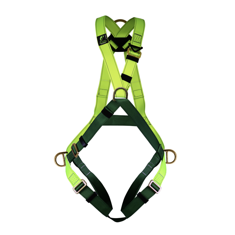 ARNES CON 4 ANILLOS EN “D”, ESPALDA, PECHO Y COSTADOS, BANDA VERDE Y AMARILLO