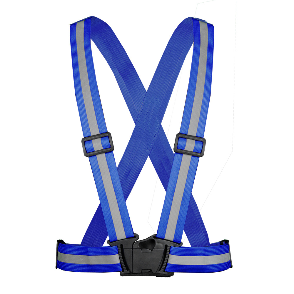 CHALECO CARRILLERO ELASTICO DE ALTA VISIBILIDAD AZUL UNITALLA