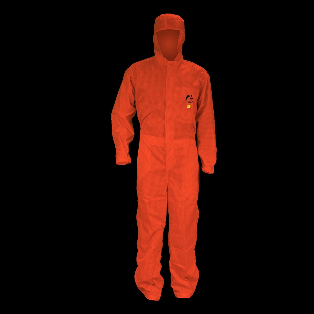 OVEROL ANTIESTATICO ECOFRIENDLY ANARANJADO TALLA GRANDE.