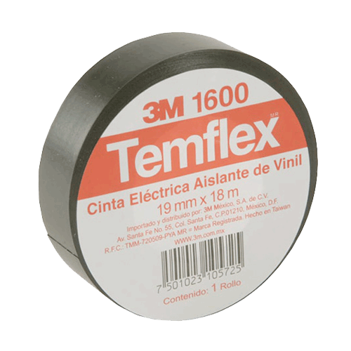 CINTA ELEC.TEMFLEX 19x18 NEGRA