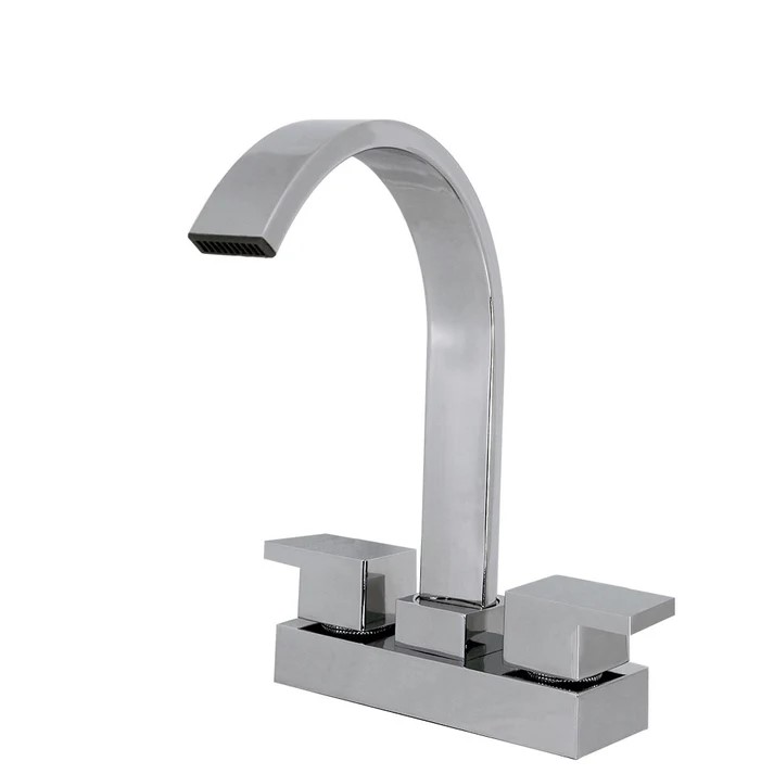 MEZCLADORA MIN.4&quot; PICO T/BAR ABAT.C/CERAM.90ﾰ A/CROM. M/CUADRO
