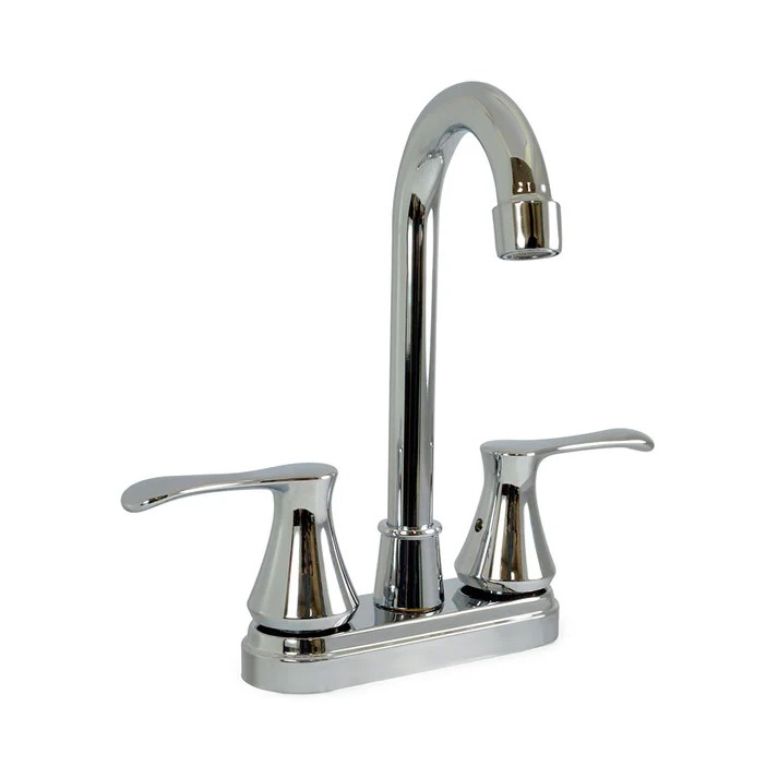 MEZCLADORA LAV. TIPO BAR CROMO PICO AC. INOX.