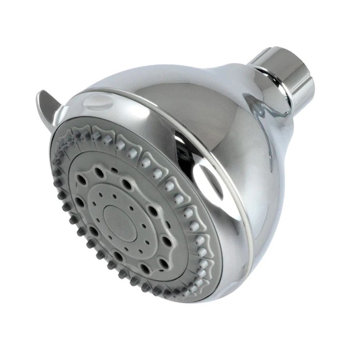 REGADERA REDONDA 3-3/8&quot; (86MM) C/5 FUNCIONES AC.CROMO
