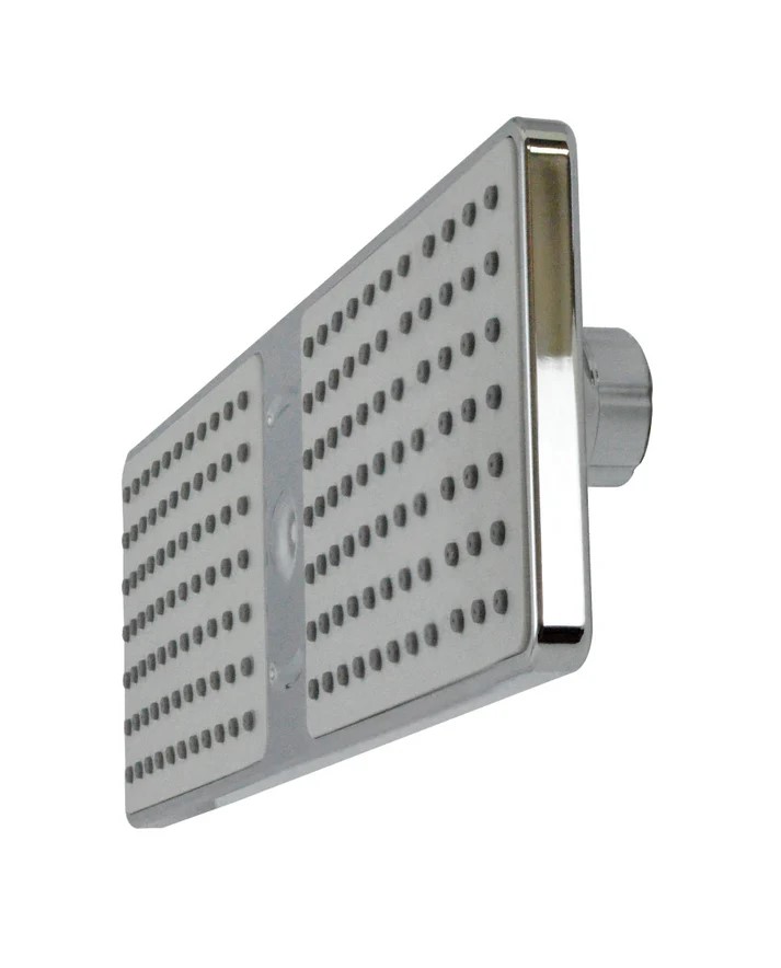 REGADERA RECTANGULAR ABS 24X7CM ACAB.CROMO