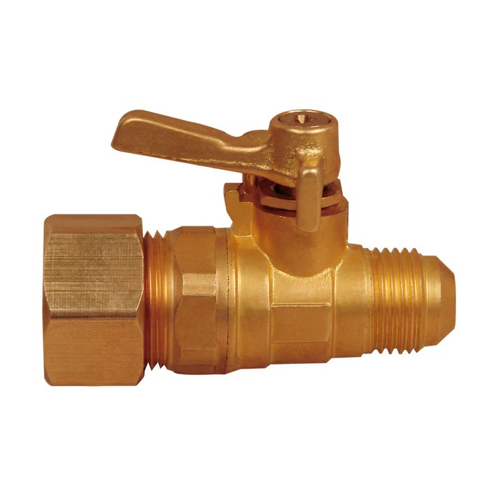 VALVULA PASO P/COBRE 1/2 COMP X 3/8 FLARE
