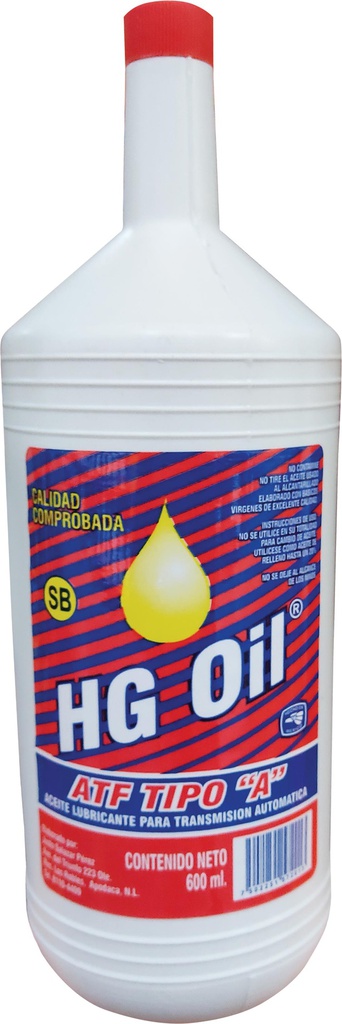 HG OIL ACEITE TRANSM AUTOM 600 ML  REDONDO T-18