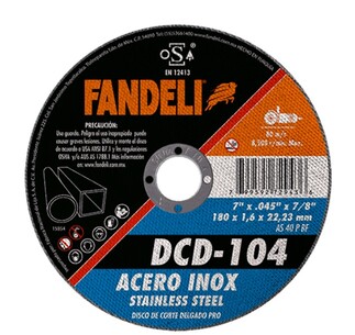 DISCO FNDL.PRO CTE.INOX. 7”   DELG
