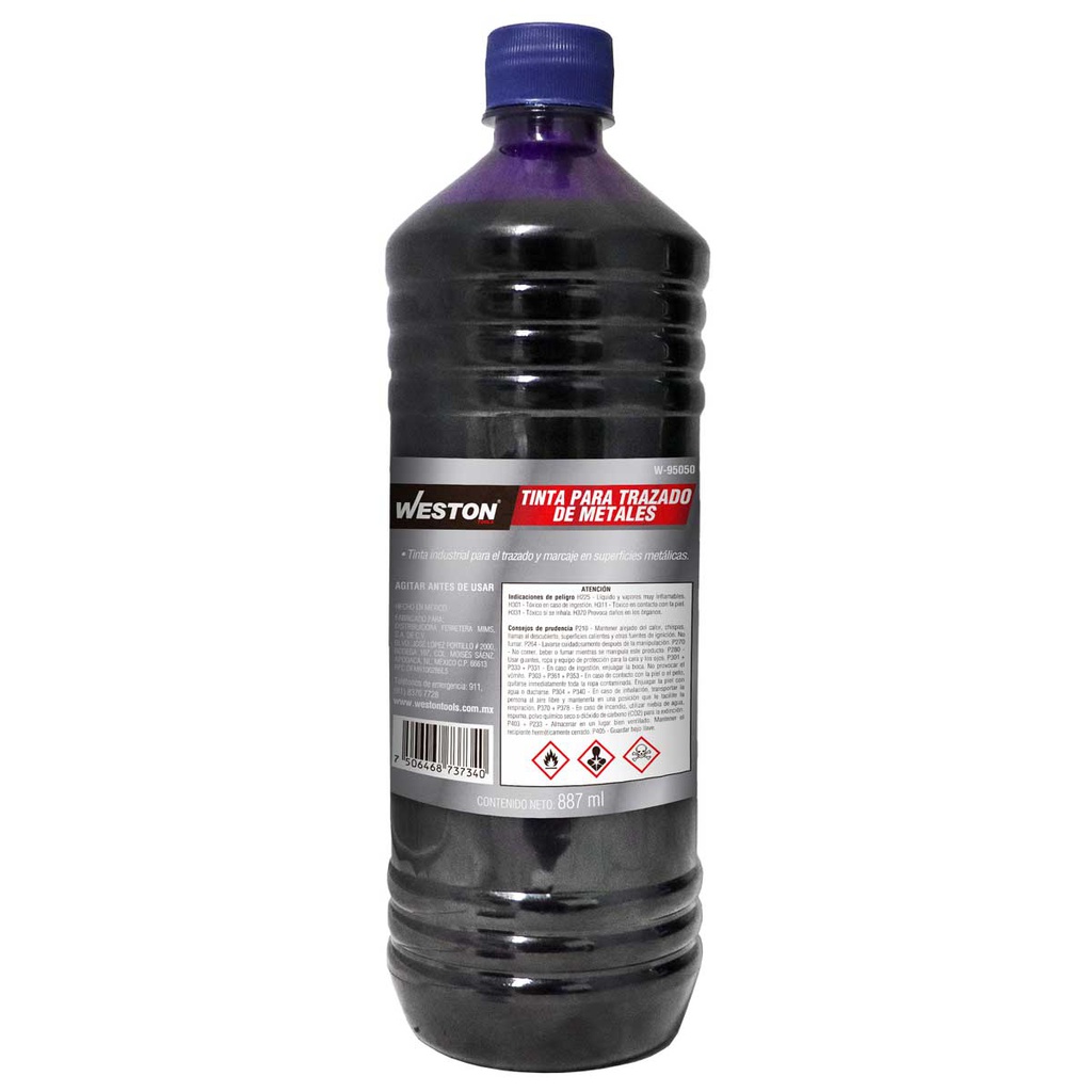 TINTA AZUL PARA TRAZADO DE METALES 887ML