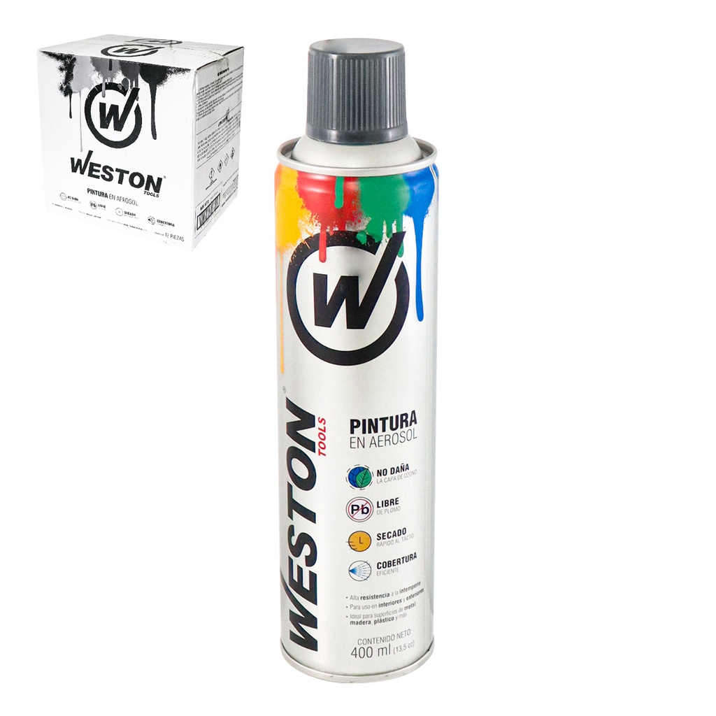 PINTURA AEROSOL GRIS MAQUINA 400ml