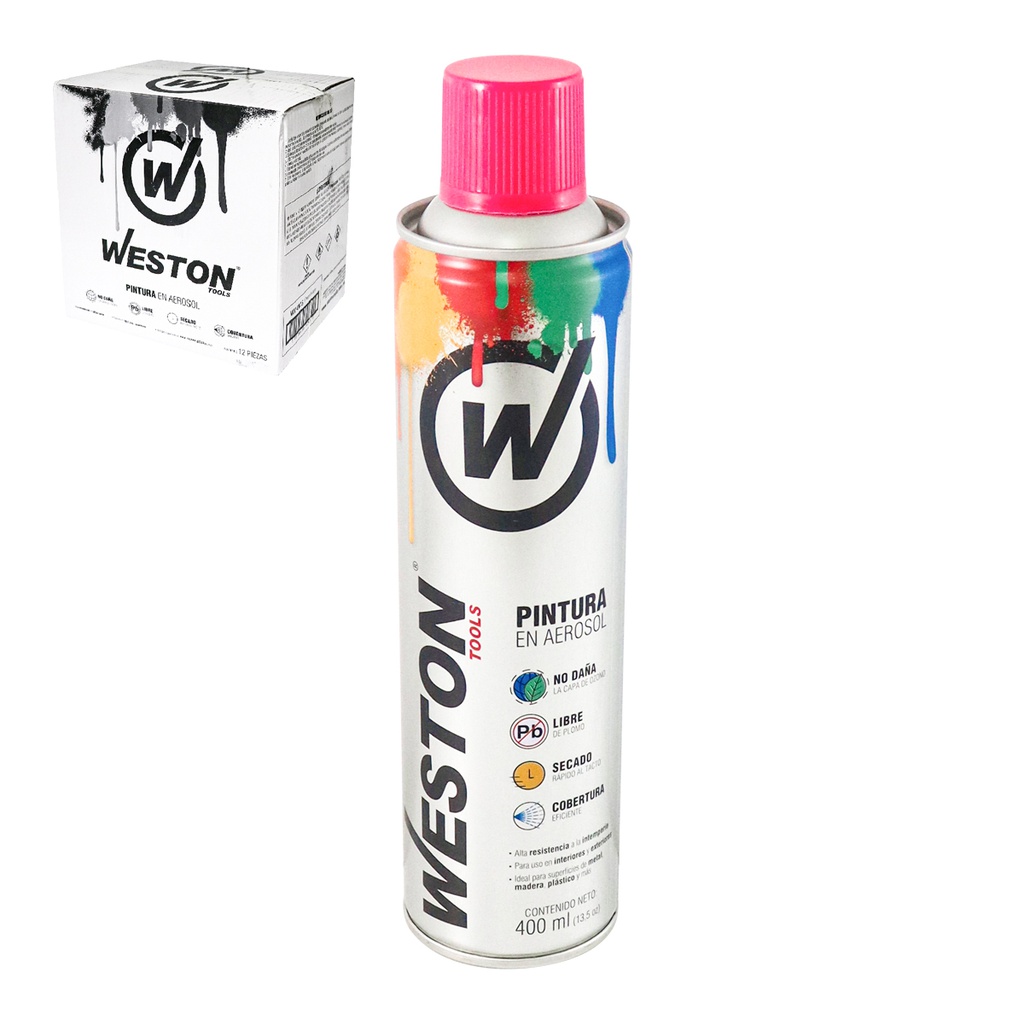 PINTURA AEROSOL ROSA FLUORESCENTE 400ml