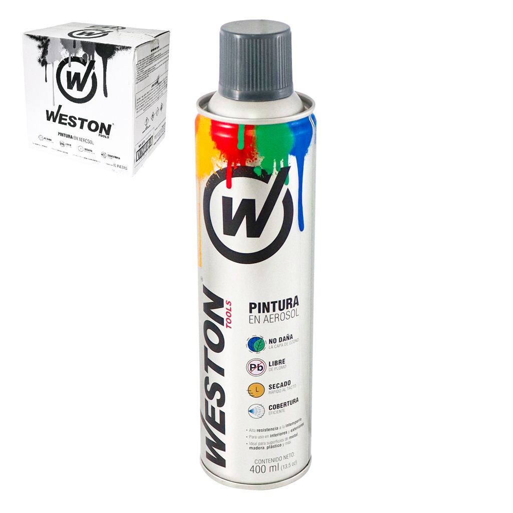 PINTURA AEROSOL GRIS ANTICORROSIVO 400ml