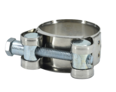 ABRAZADERA INOX. TORNILLO HEX "T" 12" 305-317MM