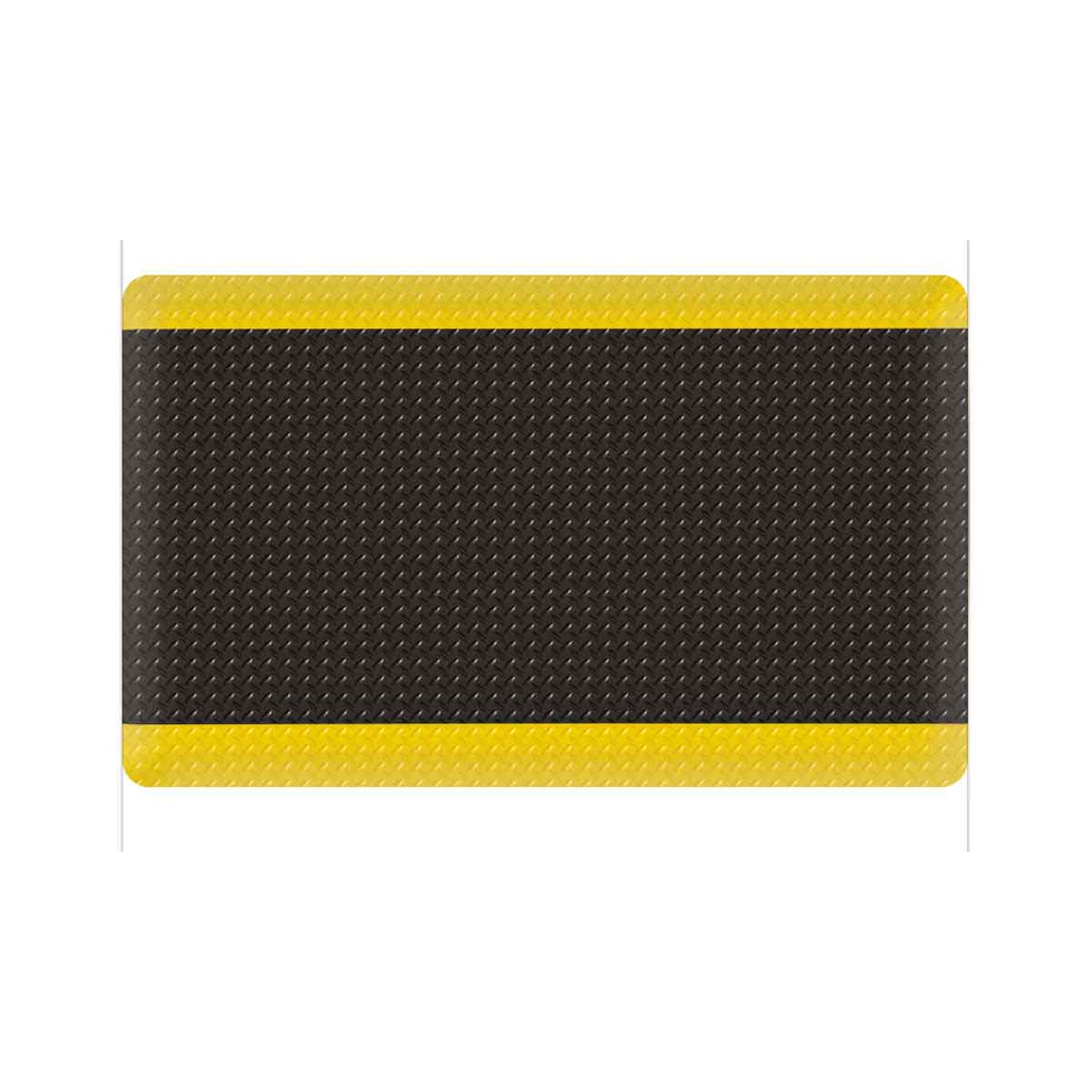 TAPETE ANTIFATIGA (USA) T/DIAMANTE NEGRO/AMARILLO 9/16'' X 24'' X 36''