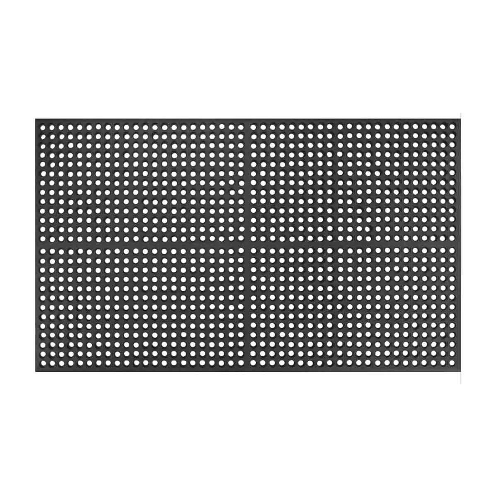 TAPETE ANTIFATIGA (USA) DE DESAGUE NEGRO 1/2'' X 36'' X 120''