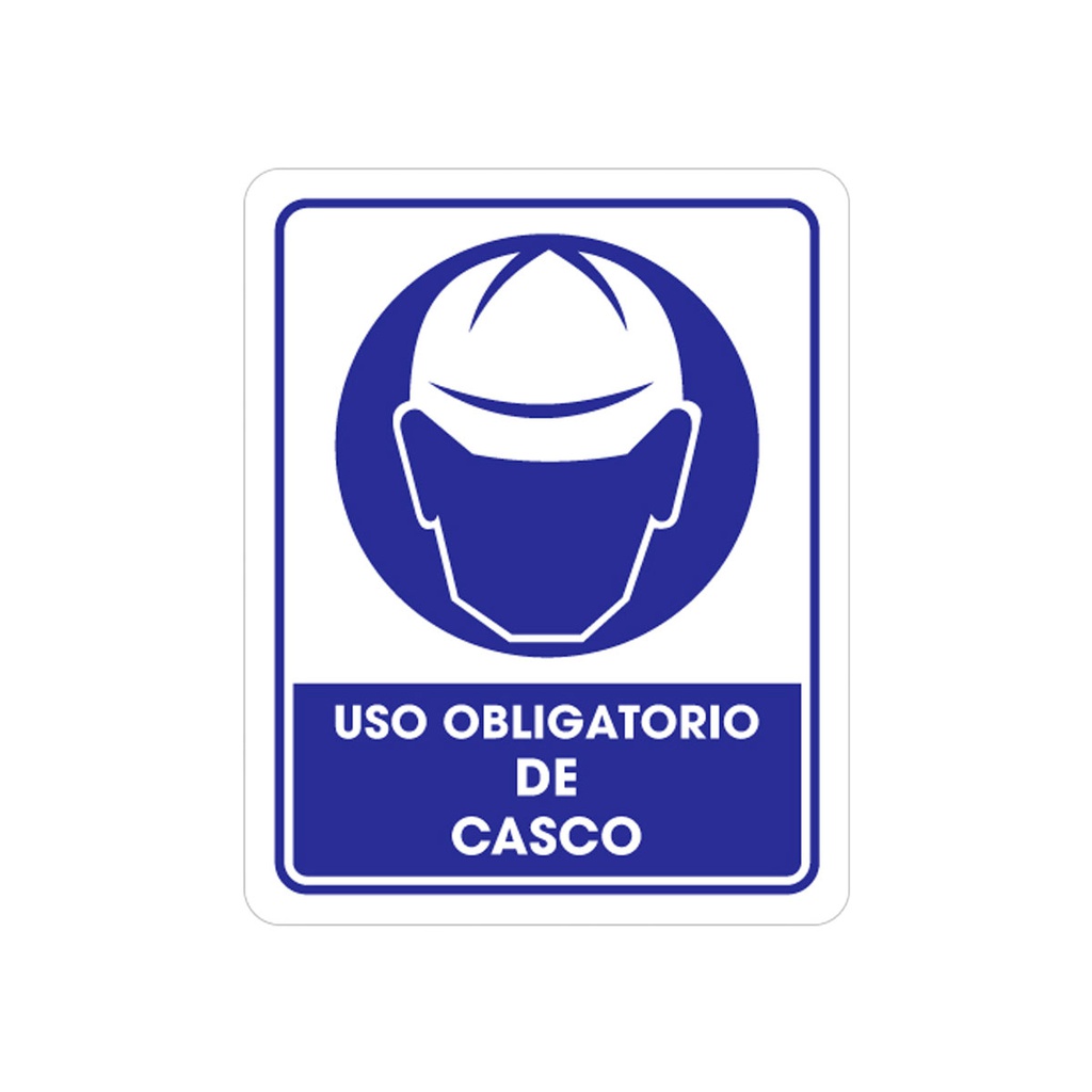 SEÑALAMIENTO USO CASCO 25 X 35CM