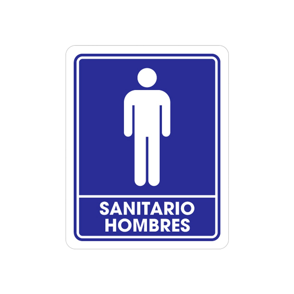 SEÑALAMIENTO SANITARIO HOMBRES 25 X 35CM