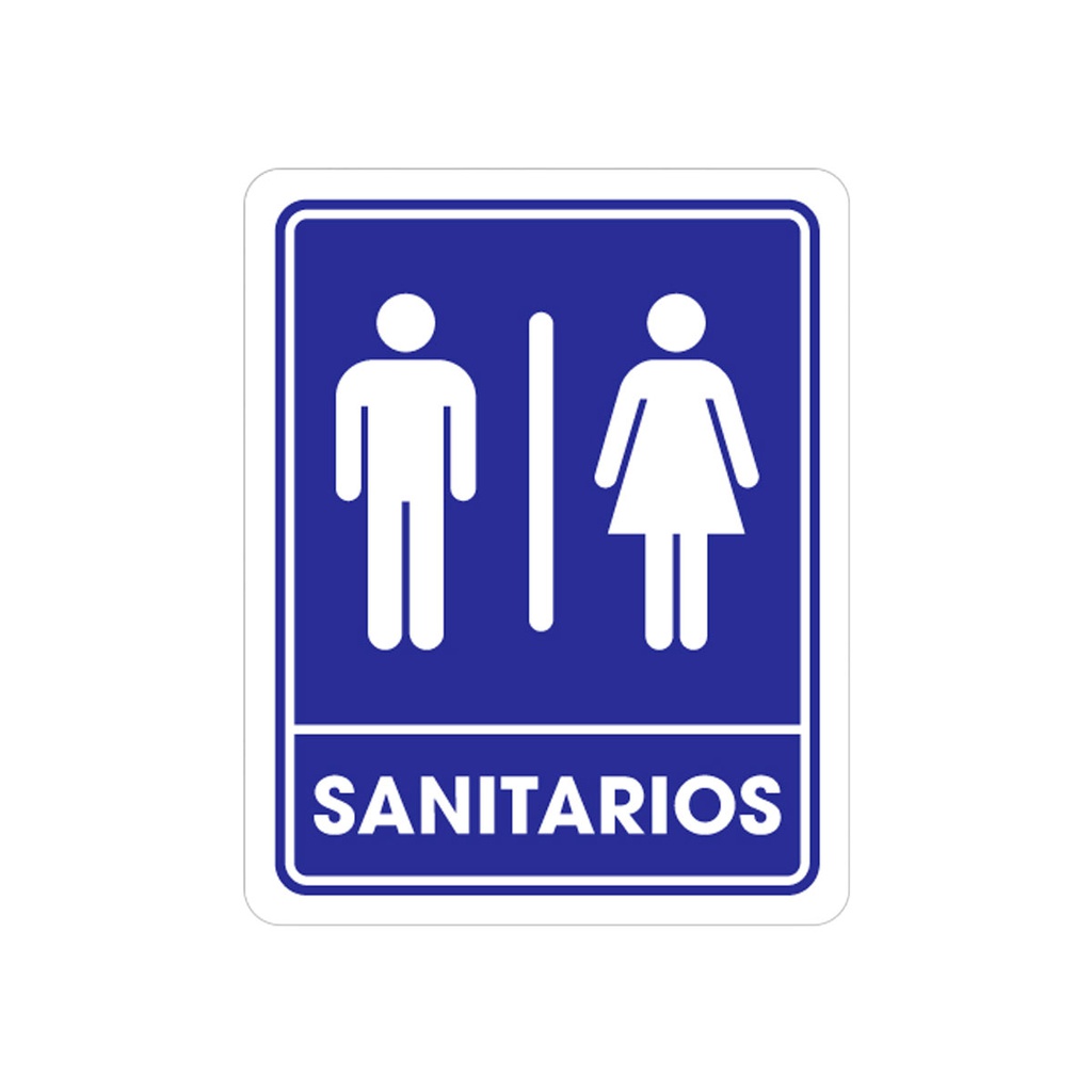 SEÑALAMIENTO SANITARIOS 25 X 35CM