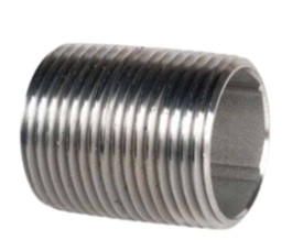 NIPLE 1" TODO ROSCA NC INOXIDABLE