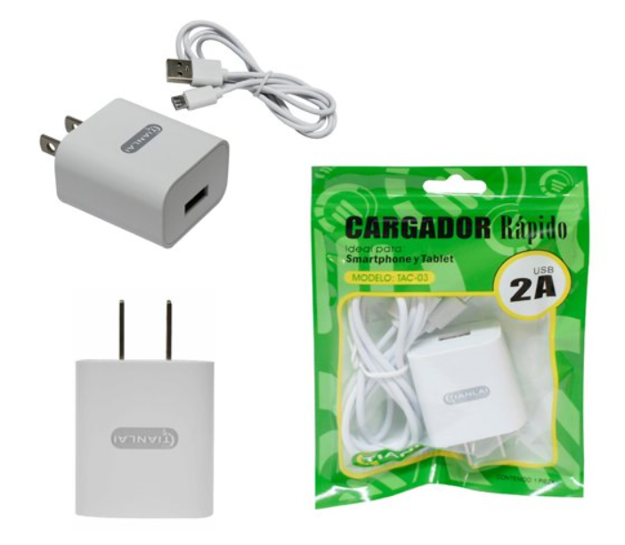 CARGADOR RAPIDO SMARTPHONE Y TABLET  (TAC-03 ) TIANLAI