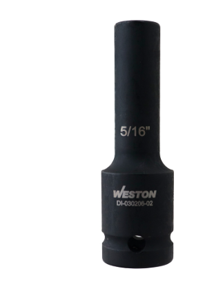 DADO DE IMPACTO LARGO CUADRO 1/2" 6 PUNTAS 5/16"