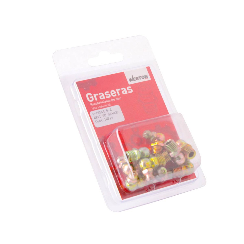 GRASERA M8 X 1 90 GRADOS BLISTER DE 10 PIEZAS