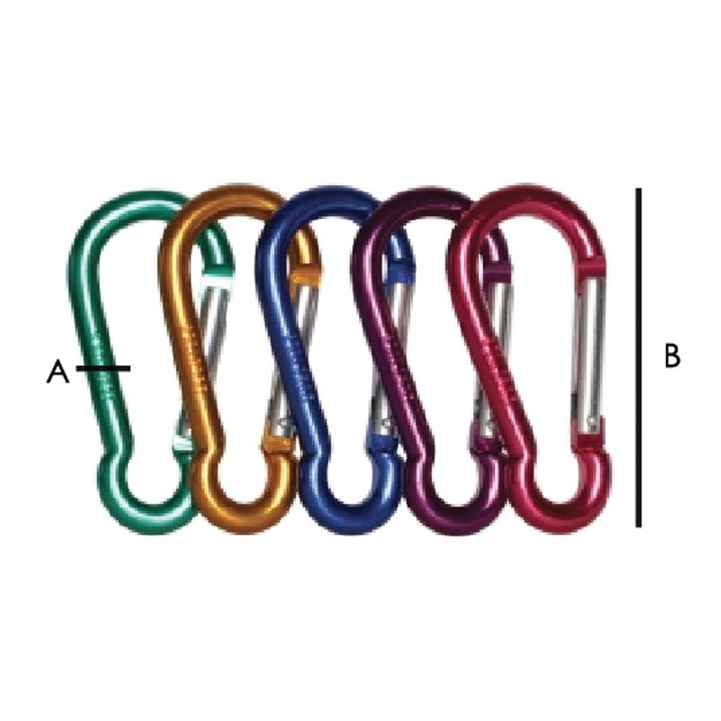 GANCHO RAPIDO ALUMINIO TIPO PERA 6MMX60MM (PRECIO X PIEZA - EMPAQUE GRANEL)