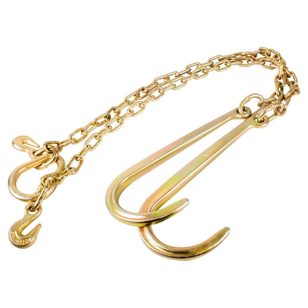 Cadena V para grua 5/16" x 6' grado 70  con gancho J 15"